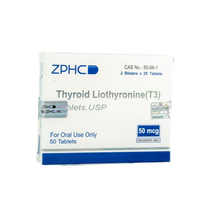 Liothyronine Sodium (T3) 50mcg ZPHC - 50 Tablets - [ ZPHC STORE ]