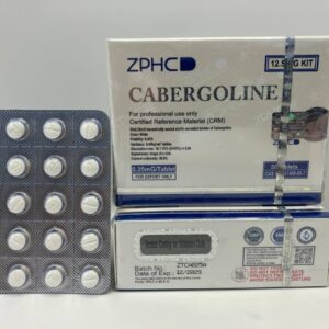 Cabergoline ZPHC 0.25 mg — front box of 100 tablets (dopamine agonist)