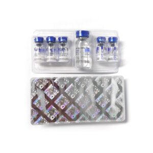 Open box with 5 vials BPC-157 ZPHC, total 25 mg peptide (5 mg each)