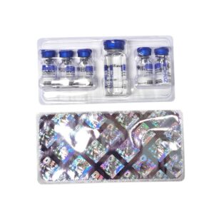 Open box with 5 vials GHRP-6 ZPHC, total 25 mg peptide (5 mg each)