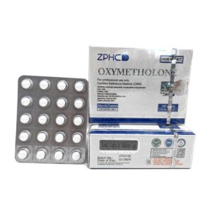 Blister showing 100 Oxymetholone ZPHC tablets, each 50 mg Anadrol dose