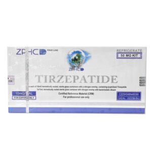 Tirzepatide ZPHC 50 mg peptide kit — front box (5 vials × 10 mg)
