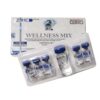Open box showing 5 vials Wellness Mix ZPHC 5 × 5 mg, blend of Ipamorelin 2.5 mg and CJC-1295 2.5 mg