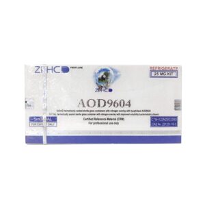 AOD 9604 ZPHC 25 mg — box with 5 × 5 mg lyophilised peptide vials
