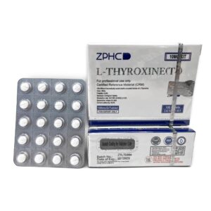 Close-up 0.1 mg L-Thyroxine ZPHC tablet (synthetic levothyroxine sodium)