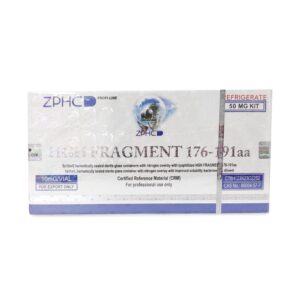 HGH Fragment 176-191 ZPHC 50 mg — box with 5 × 10 mg lyophilised peptide vials