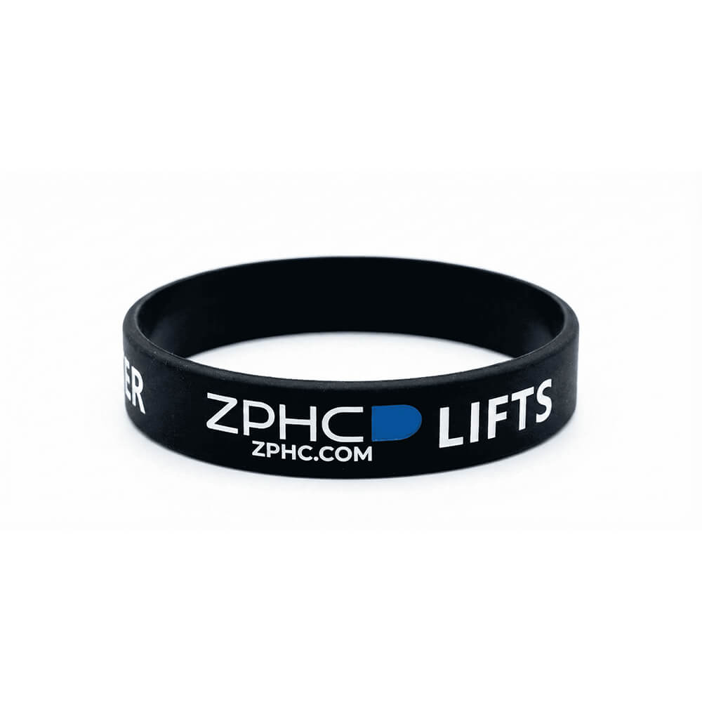 Silicone Wristband ZPHC — Stealth Black Training Gear