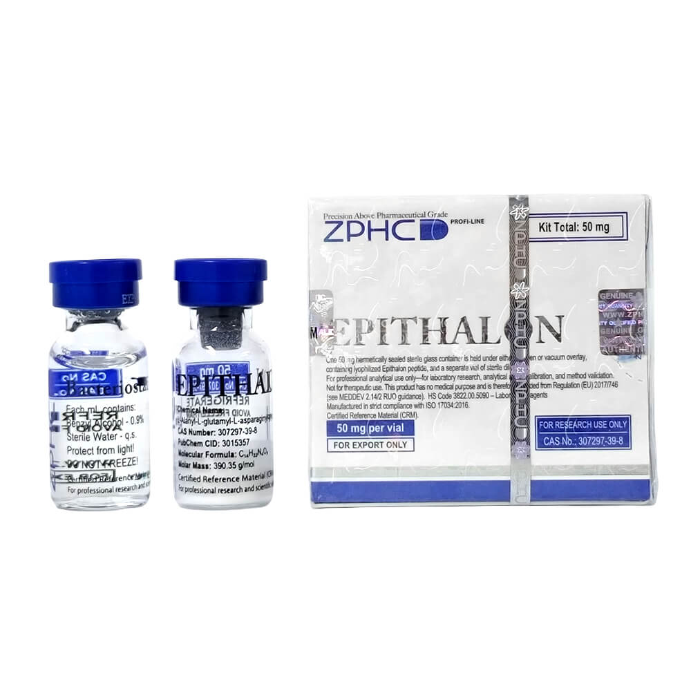 Epithalon 50mg ZPHC (Lyophilized Peptide + Bacteriostatic Water)