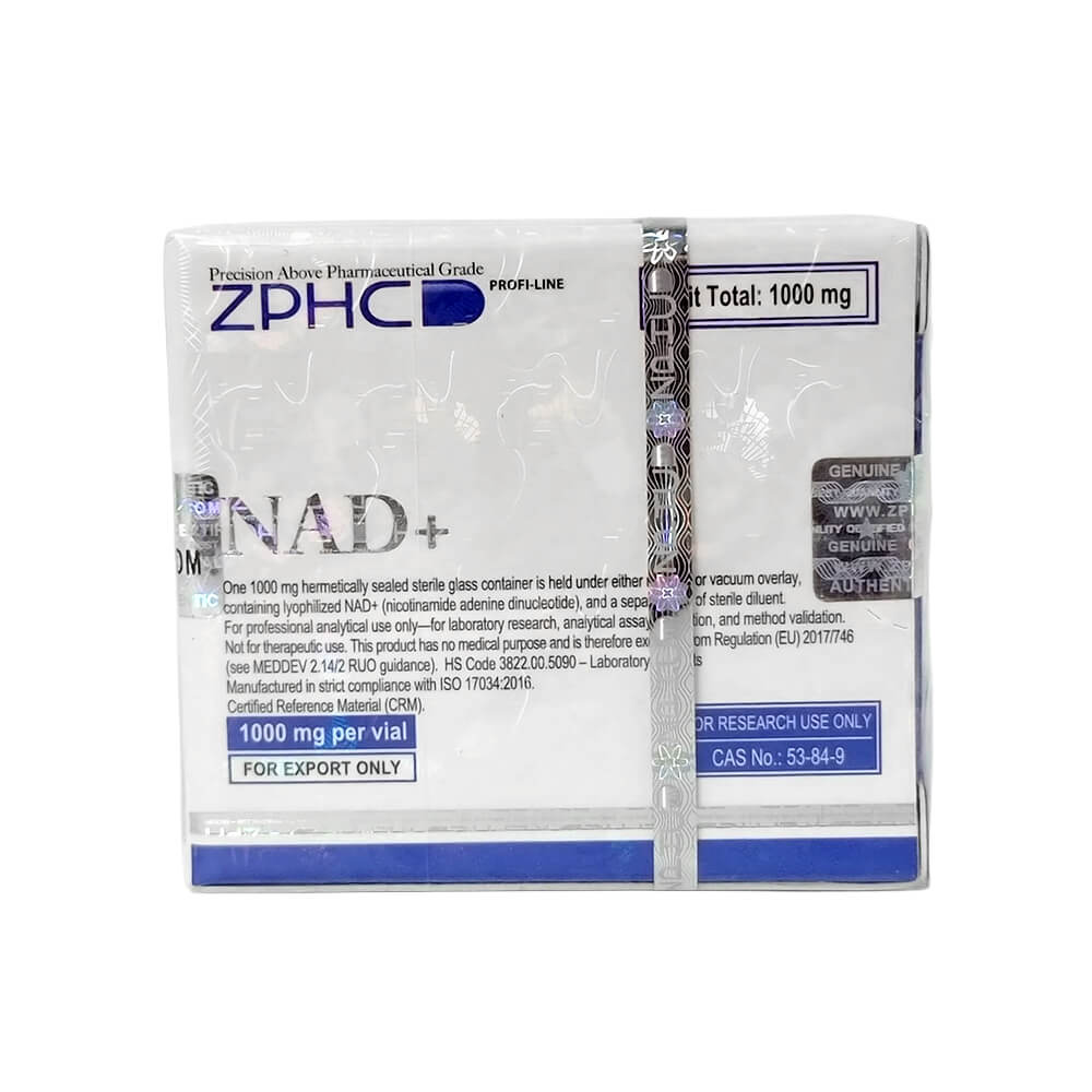 ZPHC NAD+ 1000mg Kit (Lyophilized Powder + Bacteriostatic Water)